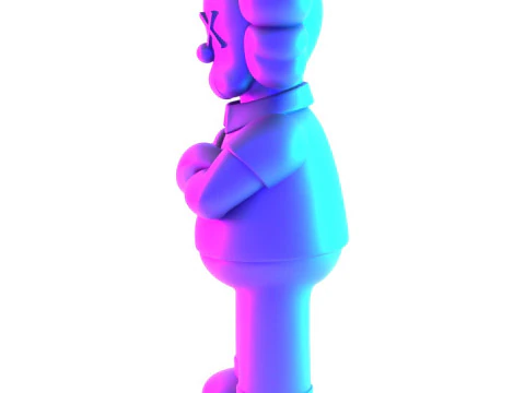 3D Printing Homer Simpson Kaws Style toy 3D Model