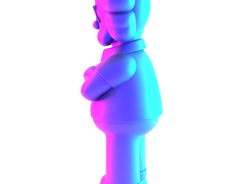 3D Printing Homer Simpson Kaws Style toy 3D Модель