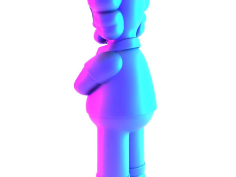 3D Printing Homer Simpson Kaws Style toy 3D Model