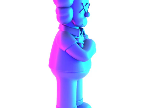 3D Printing Homer Simpson Kaws Style toy 3D Model