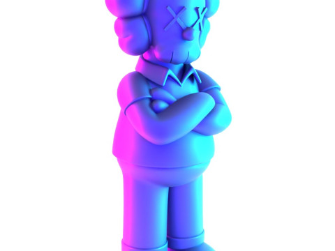 3D Printing Homer Simpson Kaws Style toy 3D Модель