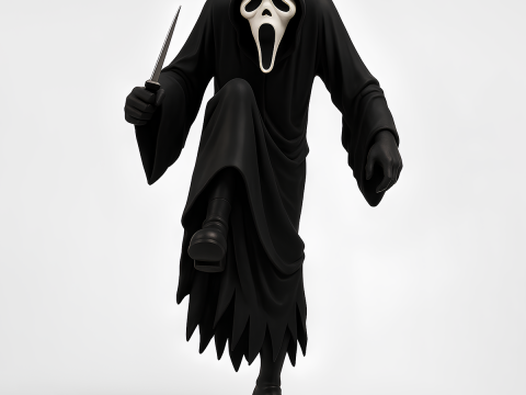 3D Printing Ghostface Scream Scary Movie toy 3D Модель