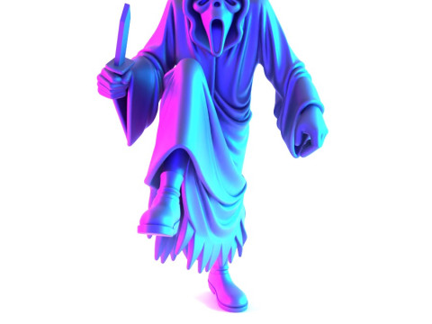 3D Printing Ghostface Scream Scary Movie toy Modèle 3D
