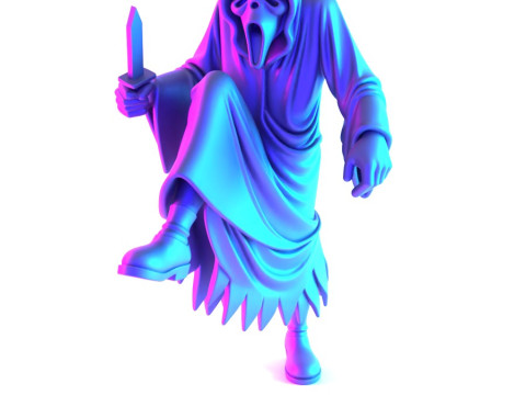 3D Printing Ghostface Scream Scary Movie toy Modèle 3D