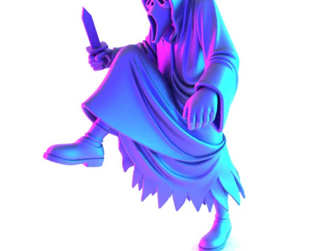 3D Printing Ghostface Scream Scary Movie toy 3D Model