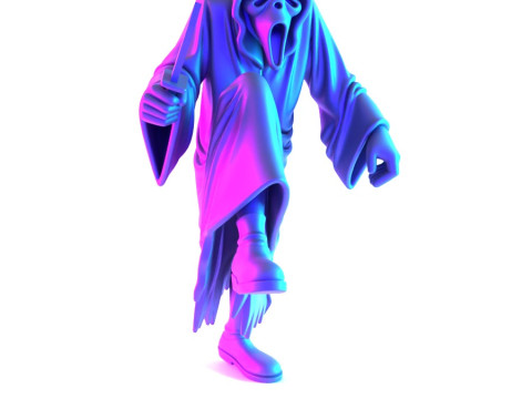 3D Printing Ghostface Scream Scary Movie toy Modèle 3D