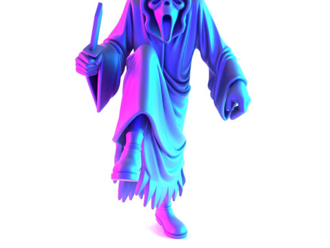 3D Printing Ghostface Scream Scary Movie toy Modèle 3D