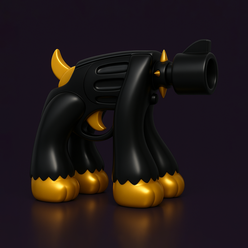 3D プリント ゴールデン ドッグ パウ 9mm おもちゃ 3Dモデル .c4d .max .obj .3ds .fbx .stl .blend 