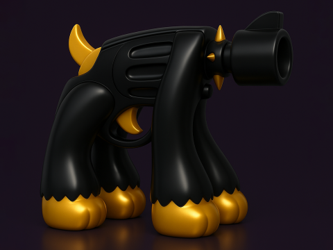 3D Printing Golden Dog Paw 9mm toy 3Dモデル