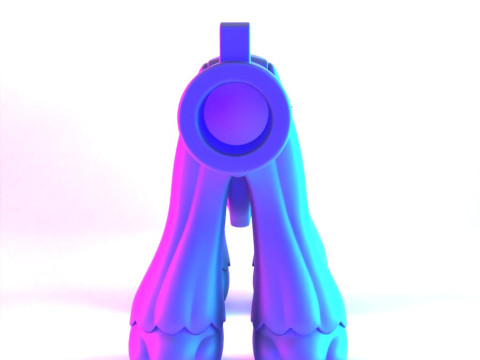 3D プリント ゴールデン ドッグ パウ 9mm おもちゃ 3Dモデル