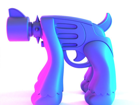 3D プリント ゴールデン ドッグ パウ 9mm おもちゃ 3Dモデル