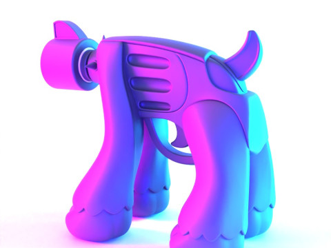 3D プリント ゴールデン ドッグ パウ 9mm おもちゃ 3Dモデル