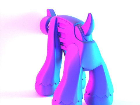 3D プリント ゴールデン ドッグ パウ 9mm おもちゃ 3Dモデル