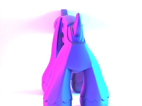 3D プリント ゴールデン ドッグ パウ 9mm おもちゃ 3Dモデル