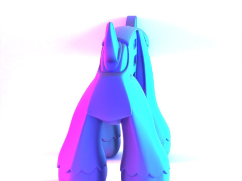 3D プリント ゴールデン ドッグ パウ 9mm おもちゃ 3Dモデル