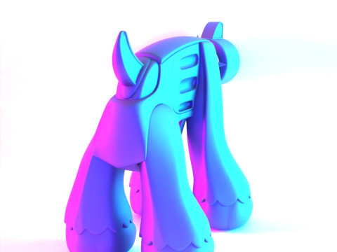 3D プリント ゴールデン ドッグ パウ 9mm おもちゃ 3Dモデル