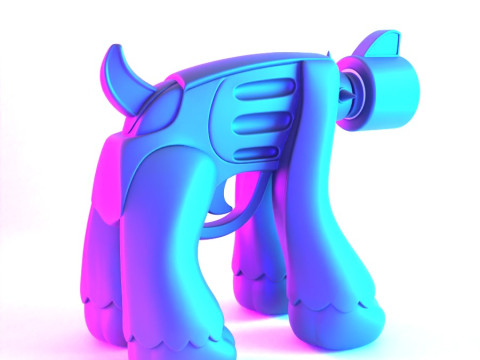 3D プリント ゴールデン ドッグ パウ 9mm おもちゃ 3Dモデル