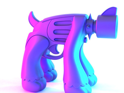 3D プリント ゴールデン ドッグ パウ 9mm おもちゃ 3Dモデル