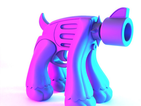 3D プリント ゴールデン ドッグ パウ 9mm おもちゃ 3Dモデル