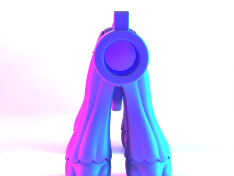 3D プリント ゴールデン ドッグ パウ 9mm おもちゃ 3Dモデル