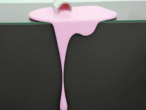 3D Printing Pink Candy Spill Drip Melt toy Model 3D