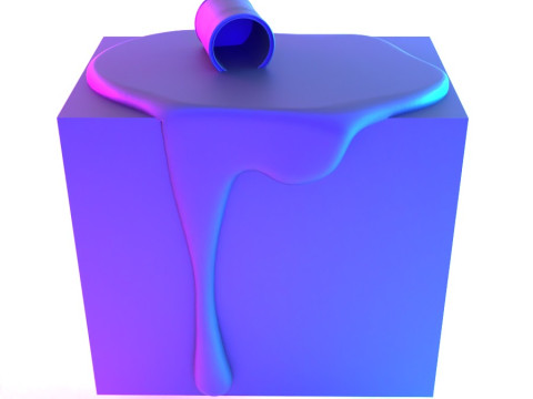 3D打印粉色糖果溢出滴熔玩具 3D 模型