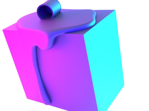 3D打印粉色糖果溢出滴熔玩具 3D 模型