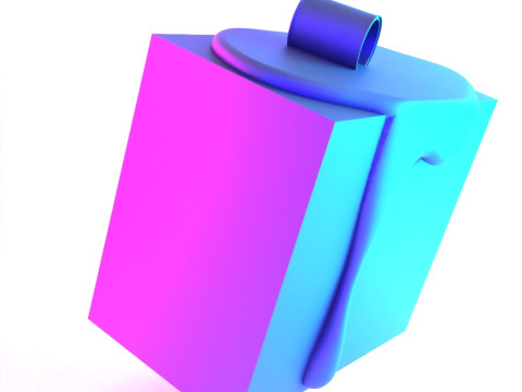 3D打印粉色糖果溢出滴熔玩具 3D 模型