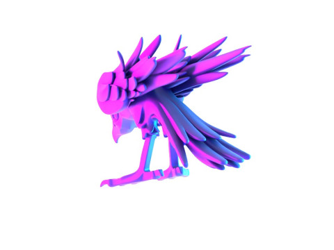 3D Printin Shade Raven Crow Nocturne Sentinel Minimalist Ornament Decoration toy 3D Model