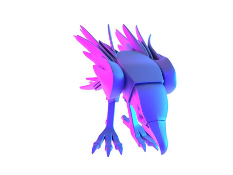 3D Printin Shade Raven Crow Nocturne Sentinel Minimalist Ornament Decoration toy 3D Model