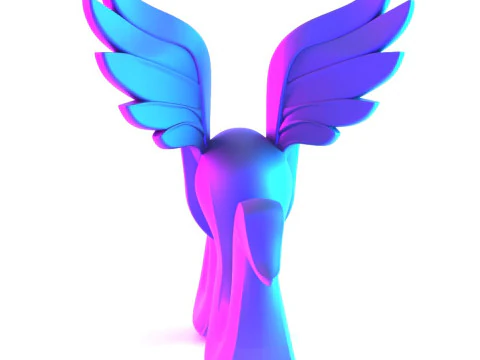 3D Printing Winged Snake Spectra Viper Minimalist Ornament Decoration toy 3D Model