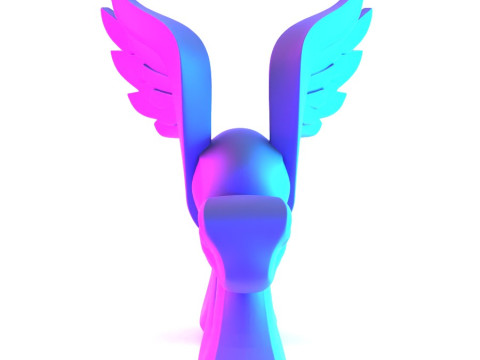 3D Printing Winged Snake Spectra Viper Minimalist Ornament Decoration toy 3D Modell