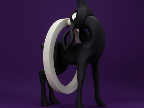 3D Printing Deer Circle Cervus Minimalist Ornament Decoration toy Modelo 3D