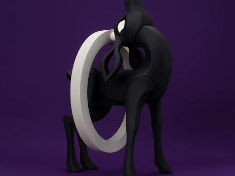 3डी प्रिंटिंग डियर सर्कल सर्वस मिनिमलिस्ट आभूषण सजावट खिलौना 3D मॉडल