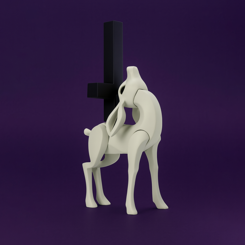 3D Printing Deer Crux Cervus Minimalist Ornament Decoration toy Modello 3D .c4d .max .obj .3ds .fbx .stl .blend 