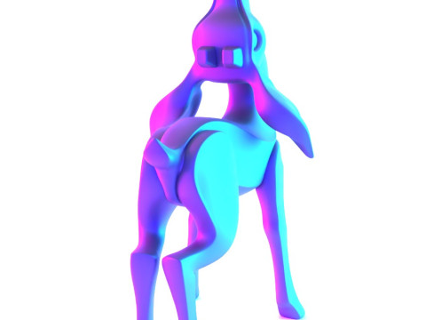 3D Printing Deer Cervus Minimalist Ornament Decoration toy Modello 3D