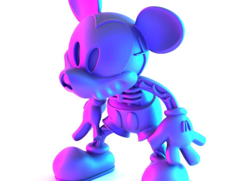 3D Printing Creepy Mickey Mouse Bones toy Model 3D