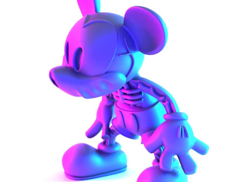 3D Printing Creepy Mickey Mouse Bones toy Model 3D