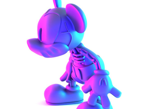 3D Printing Creepy Mickey Mouse Bones toy Model 3D
