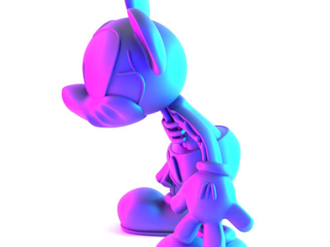 3D Printing Creepy Mickey Mouse Bones toy Model 3D