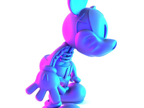 3D Printing Creepy Mickey Mouse Bones toy Model 3D