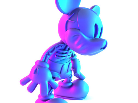 3D Printing Creepy Mickey Mouse Bones toy Model 3D