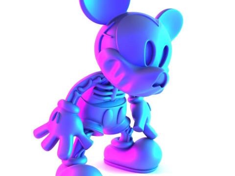 3D Printing Creepy Mickey Mouse Bones toy Model 3D