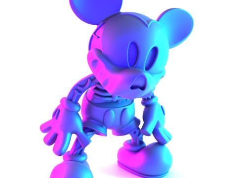 3D Printing Creepy Mickey Mouse Bones toy Model 3D