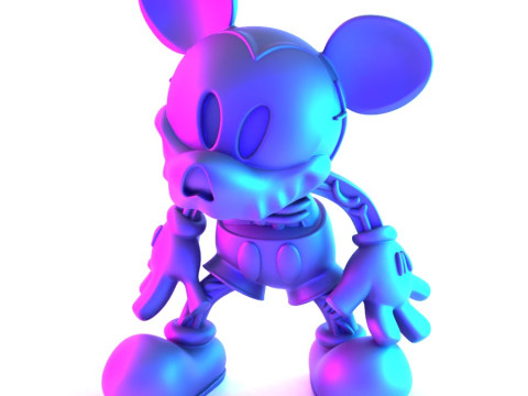 3D Printing Creepy Mickey Mouse Bones toy Model 3D