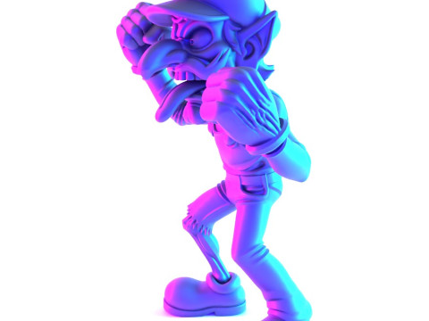 3D Printing Zombie Waluigi Super Mario Parody toy 3D Модель