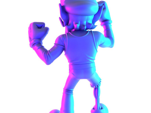 3D Printing Zombie Waluigi Super Mario Parody toy 3D Модель