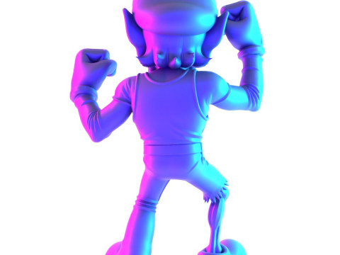 3D Printing Zombie Waluigi Super Mario Parody toy 3D Модель
