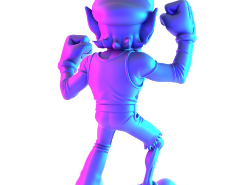 3D Printing Zombie Waluigi Super Mario Parody toy 3D Модель