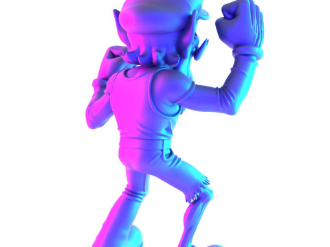 3D Printing Zombie Waluigi Super Mario Parody toy 3D Модель